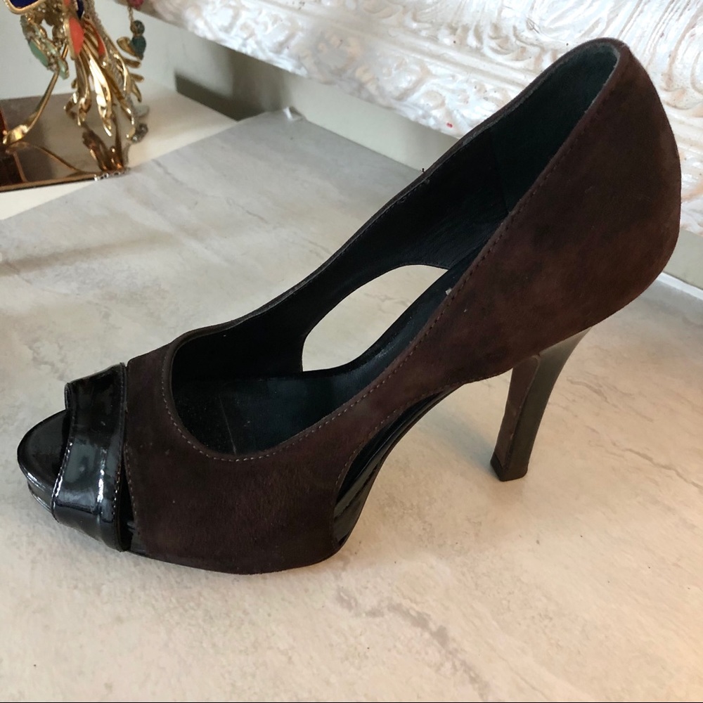 J Vincent brown suede pumps